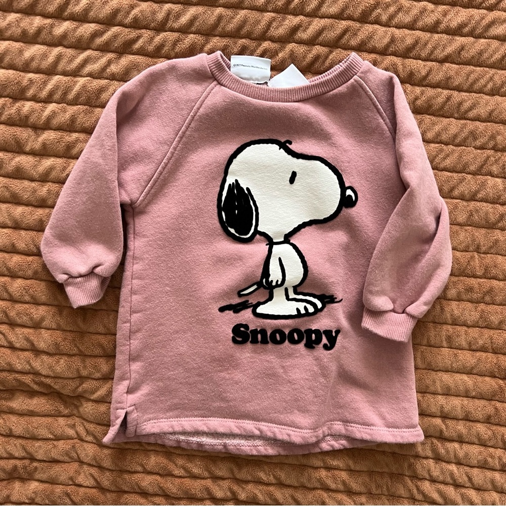 Zara snoopy sweatshirt dress